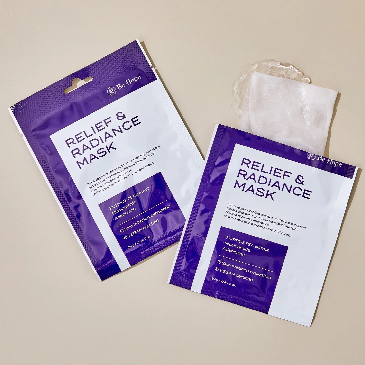 Be-Hope Luxury Vegan Relief Radiance Mask(24g x 5ea)