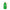 Green shampoo bottle with gold cap on a white background